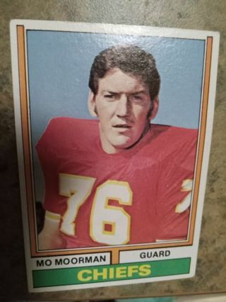 1974 TMO MOORMAN KANSAS CITY CHIEFS FOOTBALL CARD# 407