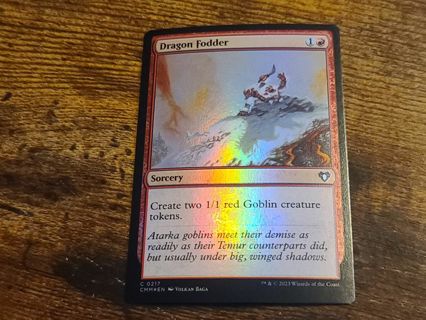 Magic the gathering mtg Dragon Fodder foil Master Commander