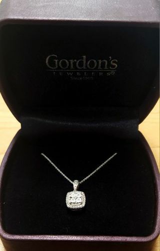 925 silver necklace with real diamonds from Gordons