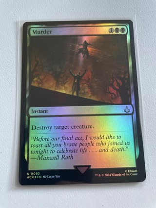 MTG Murder Foil U 0092 Universes Beyond: Assassin's Creed Magic