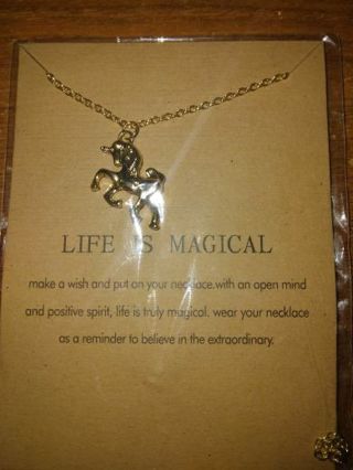 Life is Magical Make a Wish Necklace (Gold Plated)