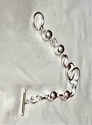 Brand New: .925 Sterling Silver Plated 8" Bracelet. Circle Chain. Adorable 