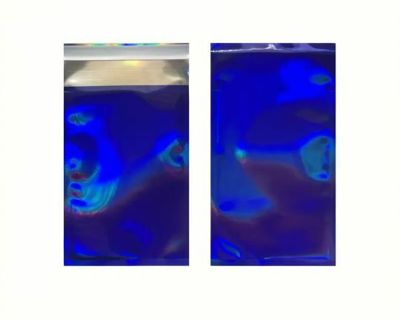 ↗️NEW⭕(1) 3.54"× 5.12" BLUE Holographic/Metallic Self Sealing Mailer⭕