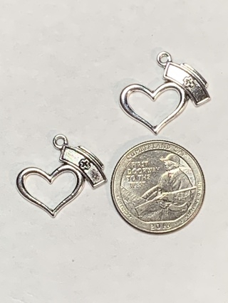 MEDICAL CHARMS~#5~SILVER~SET OF 2 CHARMS~SET 3~FREE SHIPPING!