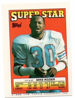 1988 Topps Mike Rozier Rookie Card Sticker