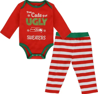 New Girls Infant Washington Football Team Red Too Cute Long Sleeve Bodysuit & Pant Set 24 Months NFL