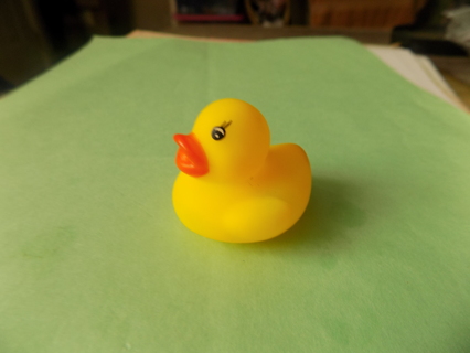 Tiny yellow rubber duckie toy 1 1/2 inch