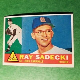 1960 - TOPPS EXMT - NRMT BASEBALL CARD NO. 327 - RAY SADECKI - CARDINALS