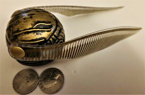 Harry Potter Golden Snitch plastic toy - 2" diameter - Kubie's Costume Co. - used/pre-owned