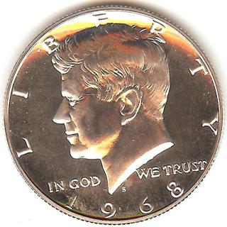  BU PROOF 1968-S Kennedy Half Dollar - 40% Silver