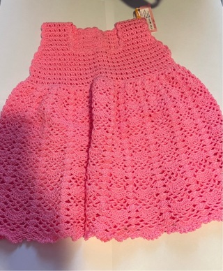 New handmade crochet dress for baby