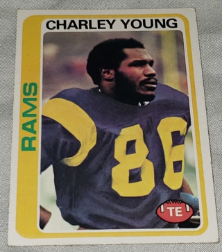 ♨️♨️ 1978 Topps Charley Young Football card # 435 Los Angeles Rams ♨️♨️