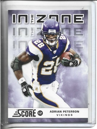 012 Panini Score Adrian Peterson NFL Football Card 