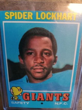 1971 T.C.G. SPIDER LOCKHART NEW YORK GIANTS FOOTBALL CARD# 128