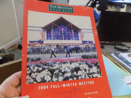 Sam Houston Race Park 1994 Vintage Fall-Winter Meeting Official program 