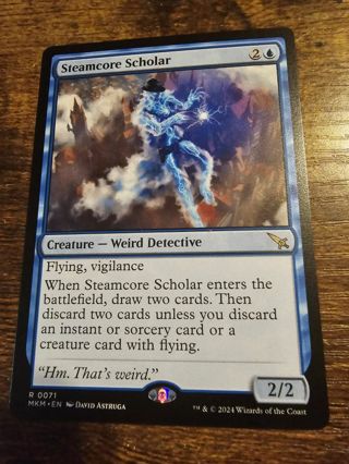 Magic the gathering mtg Steamcore Scholar rare card Murder Karlov Manor