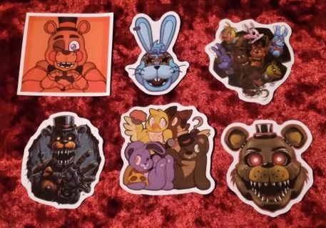 6 - 2/ SIDES OF " FIVE NIGHTS @ FREDDY'S " (Winner receives 1 Free Sticker)