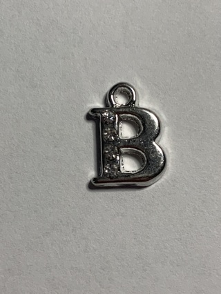 PLATINUM DIAMOND LETTER INITIAL~B~#1~FREE SHIPPING