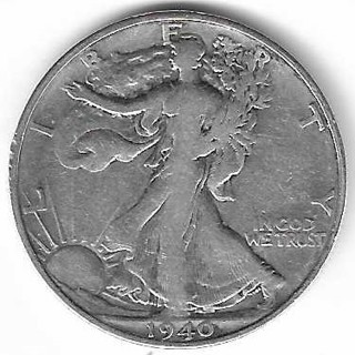 Estate Find 1940-S Liberty Walking Half Dollar 90% Silver U.S. 50 Cent Coin