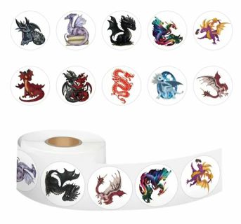 ➡️⭕(10) 1" DRAGON STICKERS!! (SET 5 of 10)