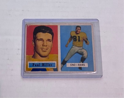 1957 PAUL MILLER - Topps Football Card - # 120 - LOS ANGELES RAMS