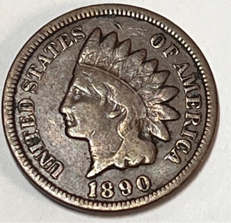 1890 INDIAN HEAD CENT (Partial Liberty )