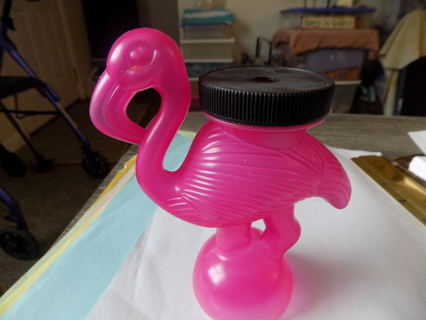 5 inch tall 3D pink plastic flamingo shaped childs drink cup