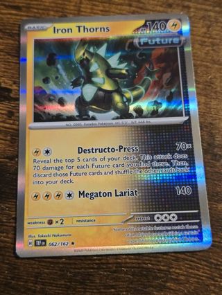 Pokemon Iron Thorns holo rare card 062/162