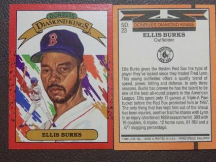 Ellis Burks 1990 Donruss Diamond King Boston Red Sox