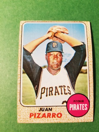 1968 - TOPPS EXMT - NRMT BASEBALL - CARD NO. 19 - JUAN PIZARRO - PIRATES