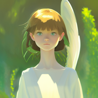 Listia Digital Collectible: Angel of Innocence with deep green eyes