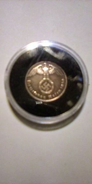 1 - 1939 REICHSPENNIG (NAZI) COIN IN CAPSULE.. HIGH BIDDER WINS