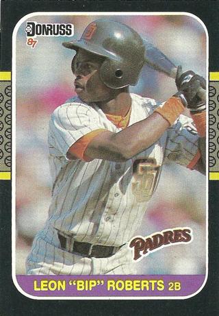 Bip Roberts 1987 Donruss Rookie card San Diego Padres