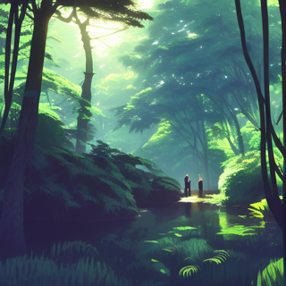 Listia Digital Collectible: Praying in the vast green forest