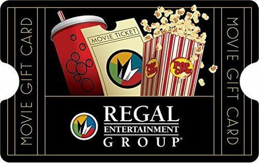 Regal $15 physical gift card