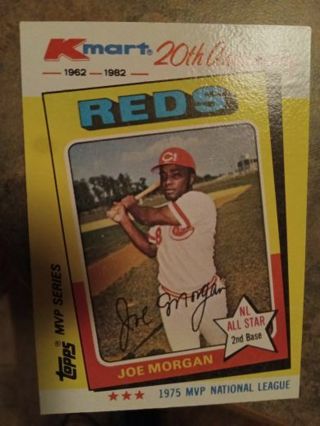 1982 TOPPS KMART 20TH ANNIVERSARY JOE MORGAN CINCINNATI REDS BASEBALL CARD# 28 OF 44