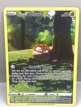 NM Crown Zeniths GG Hisuian Voltorb Pokemon card TCG SWSH