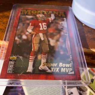 1995 upper deck Montana cronicles Super Bowl XlX mvp football card 