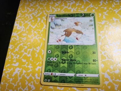 Pokemon Sawsbuck reverse holo 012/198