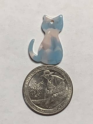 CAT CHARM~#18~MARBLE COLORED~1 CHARM ONLY~FREE SHIPPING!