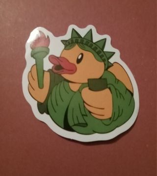 Statue of liberty duck sticker #31