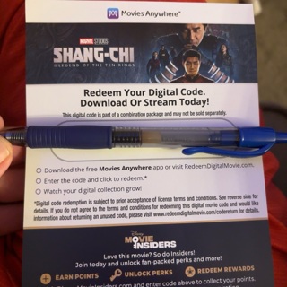 Shang-Chi Blu-Ray Digital Code