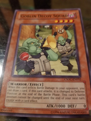 Yugioh card. Goblin decoy squad