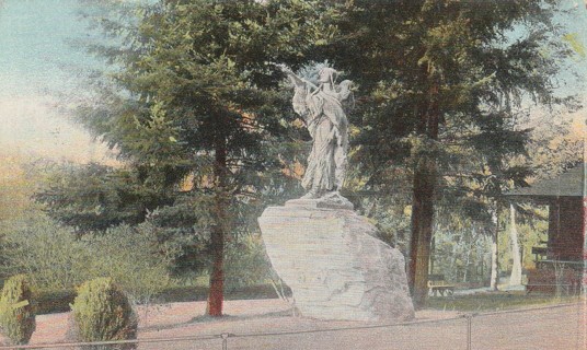 Vintage Used Postcard: 1910 Sacajawea Statue, City Park, Portland, OR