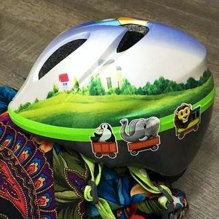 BOY'S YOUTH SIZE SCHWINN HELMET KIDS CHILDREN SIZE GREEN BLUE SILVER COLORS