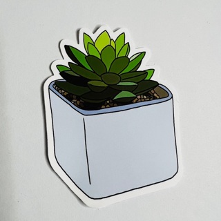 Succulent in Pot Sticker 