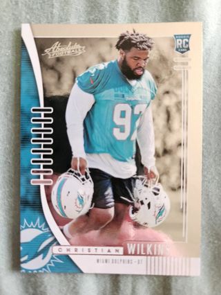 2019 Panini Absolute Rookie Christian Wilkins