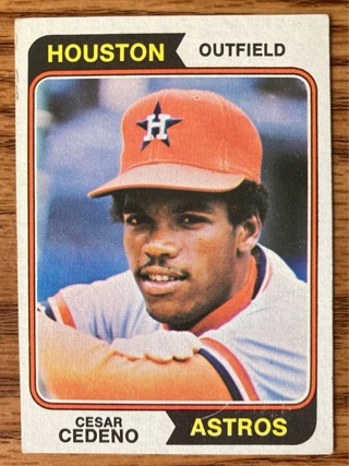 1974 Topps, Cesar, Cedeno, baseball card