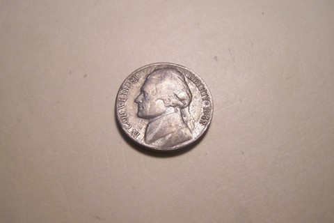 Silver 1942-S Jefferson War Nickel WWII