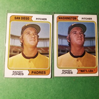 1974 - TOPPS BASEBALL CARD NO. 173 - RANDY JONES - PADRES/WASHINTON - NRMT+